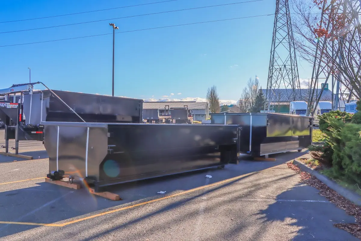 Roll-off dumpster ready for waste disposal at job site for Estate Cleanout Dumpster Rental in Fort Pierce North